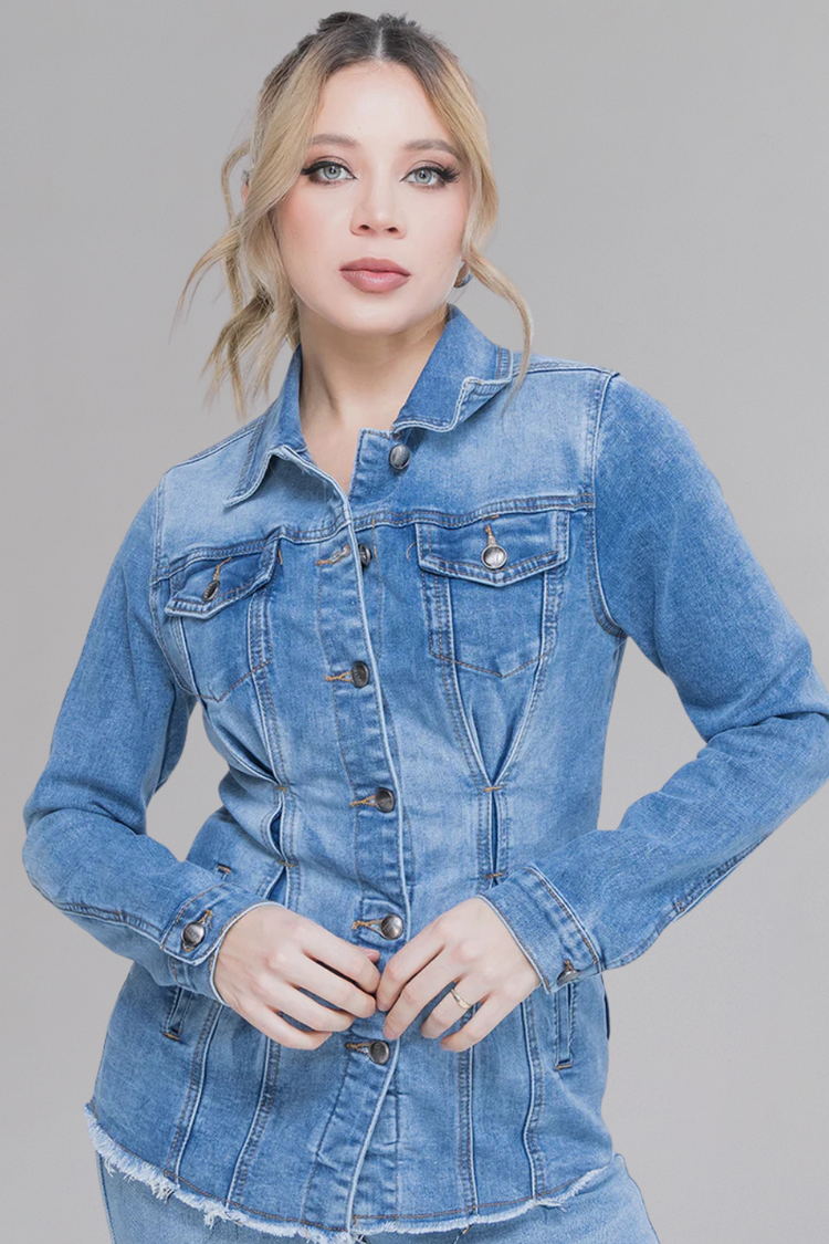 CHAQUETA DENIM AZUL SKY - BASICS
