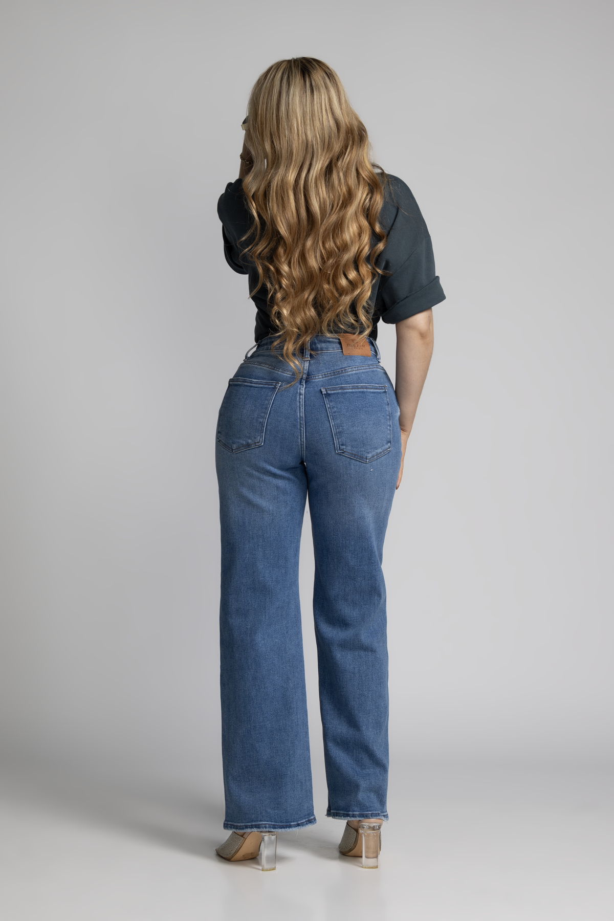 Jean Marine Azul Medio con Faja DE-700