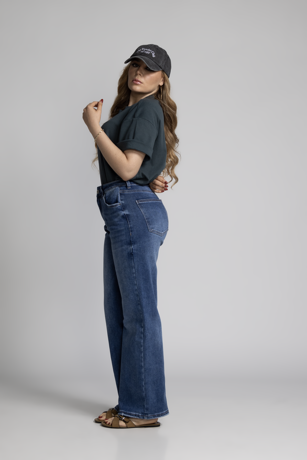 Jean Marine Azul Medio con Faja AG-1891