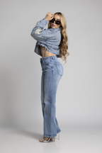 Jean Marine Azul Claro con Faja AG-1892