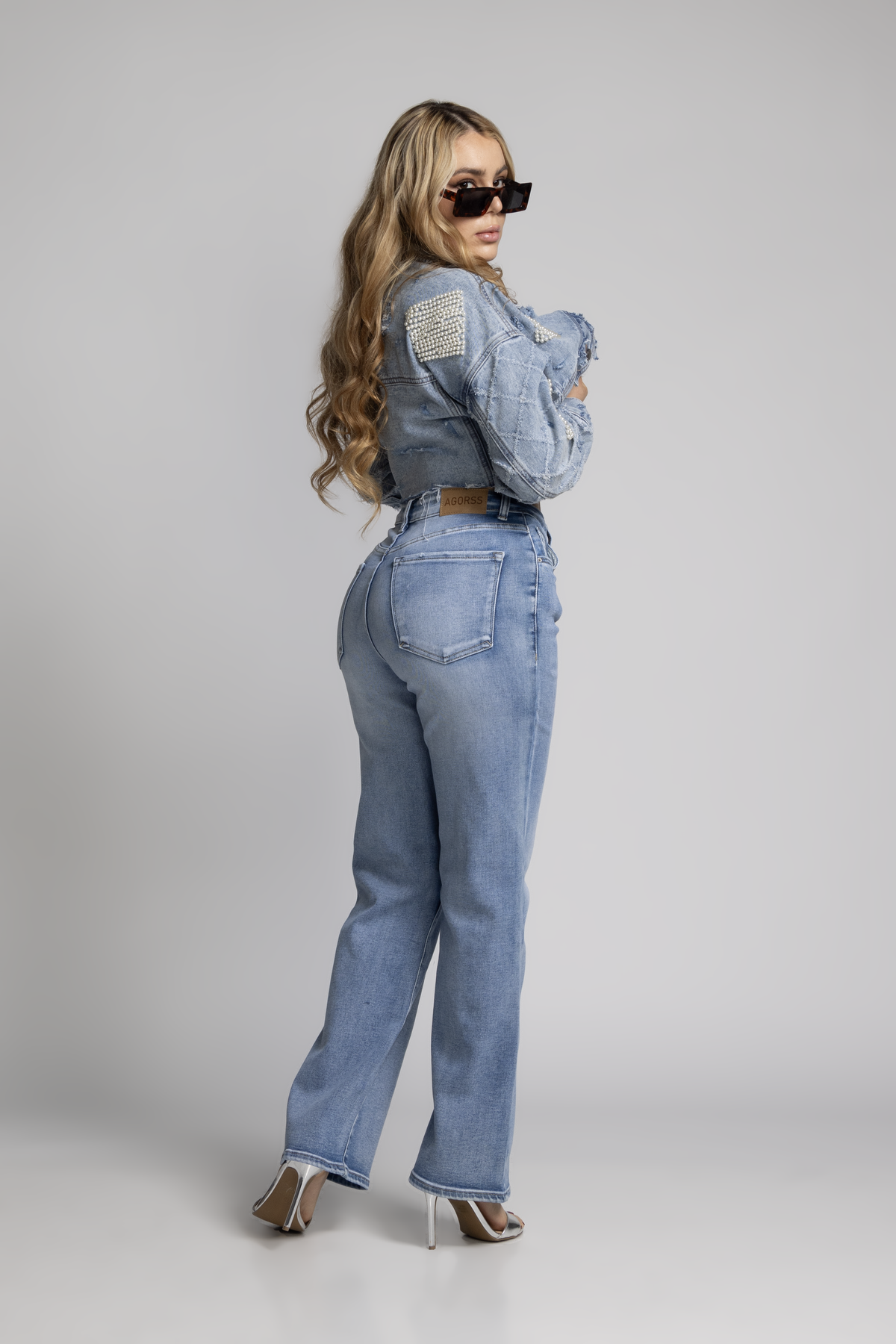 Jean Marine Azul Claro con Faja AG-1892