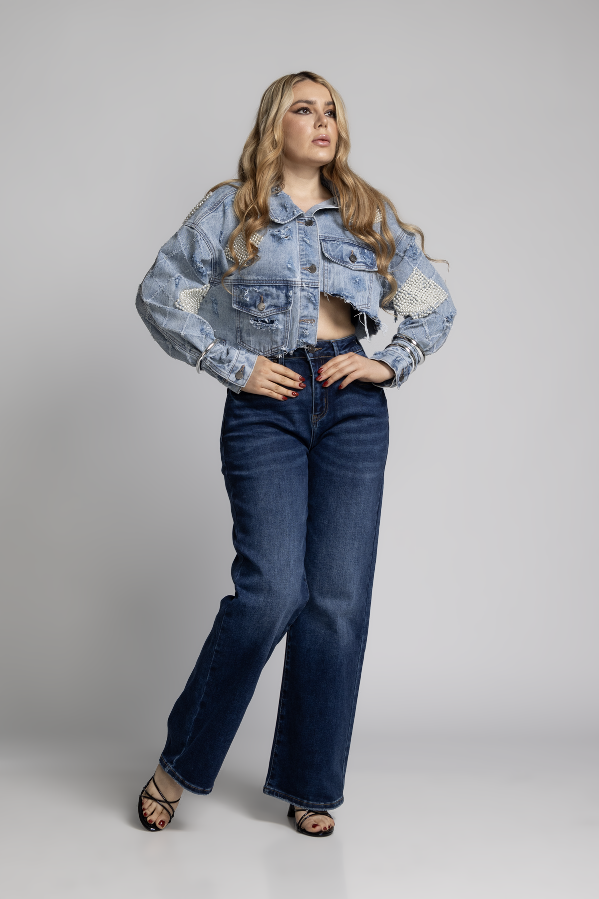 Jean Marine Azul Marino con Faja DE-698