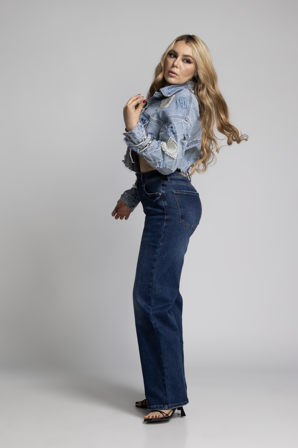 Jean Marine Azul Marino con Faja DE-698