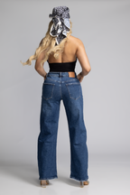 Jean Baggy con Mascada – Azul Medio DE-332