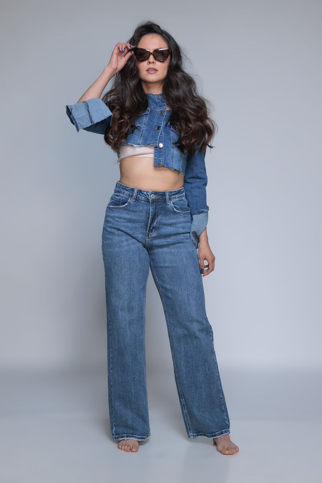 Jean Straight Fit con Encaje – Azul Stone AG-1467