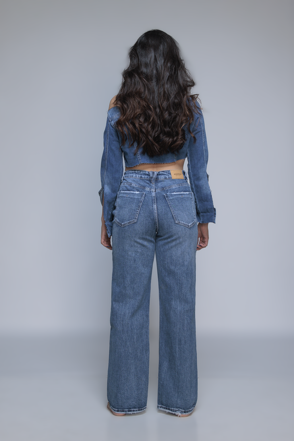 Jean Straight Fit con Encaje – Azul Stone AG-1467