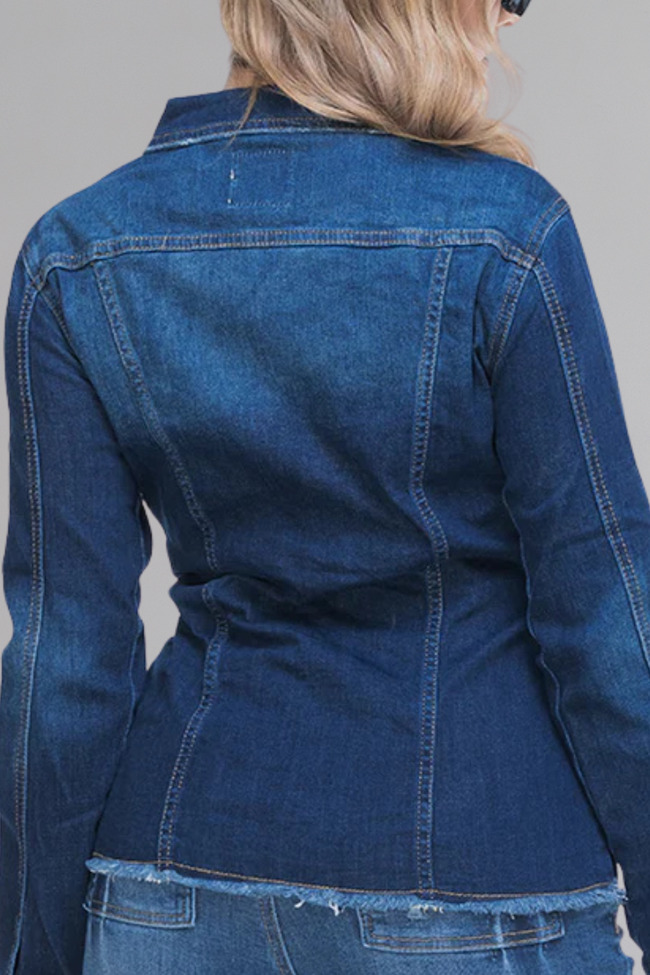 CHAQUETA DENIM MARINO - BASICS