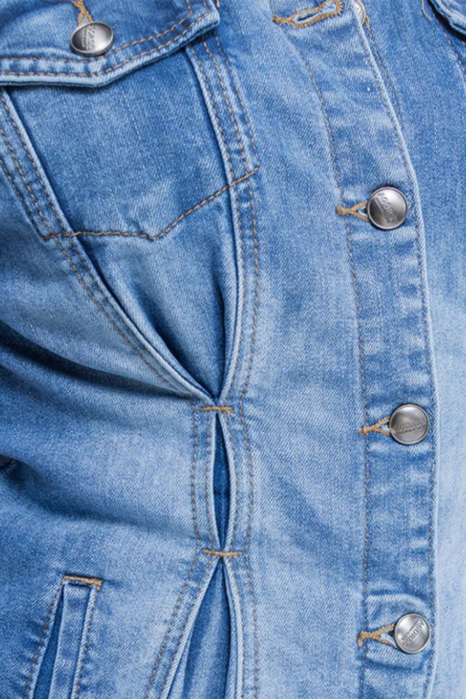 CHAQUETA DENIM AZUL SKY - BASICS