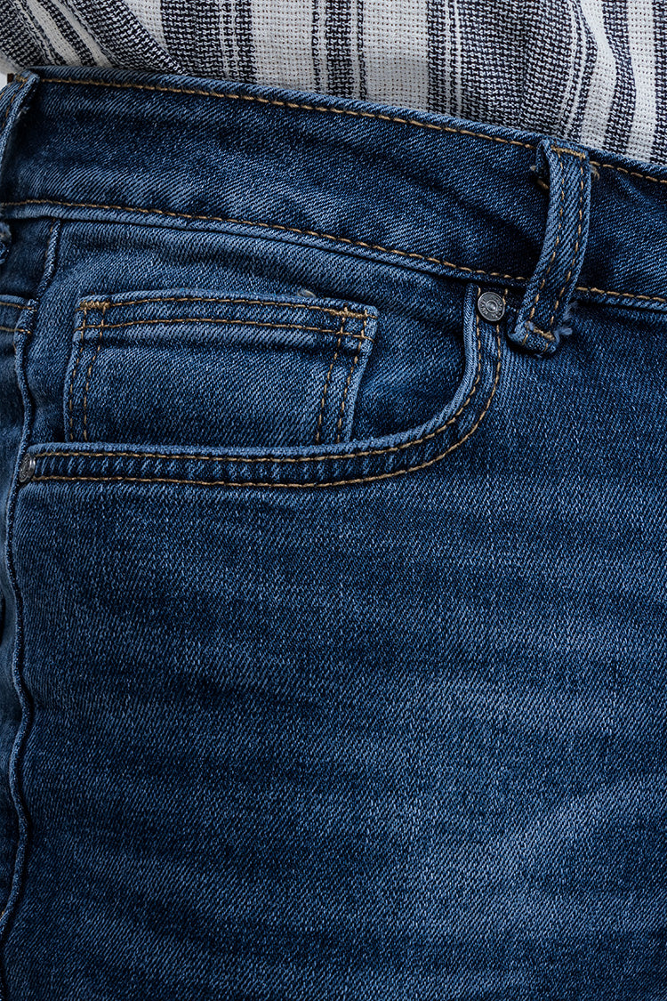 Jeans Slim Fit Desgastados - Denim Classic