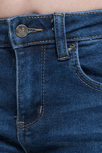 Jeans Skinny Liso Azul con Bolsillos – Trendy Girls