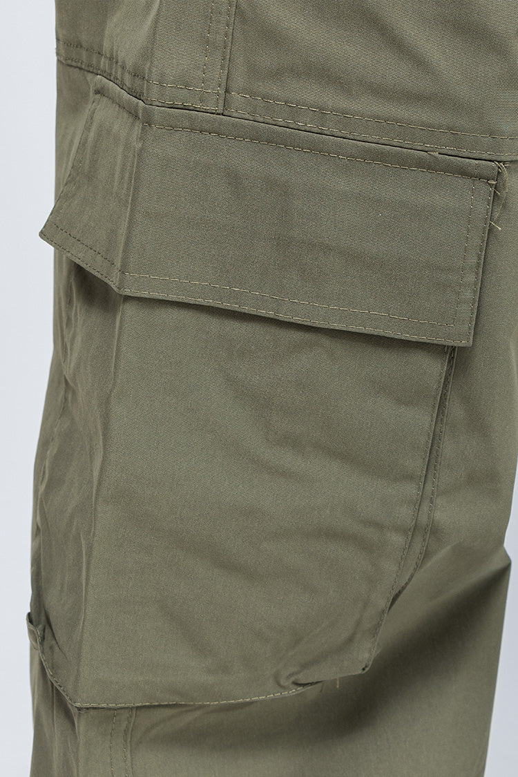 Pantalón Cargo Verde Olivo de Mujer Silueta Relajada