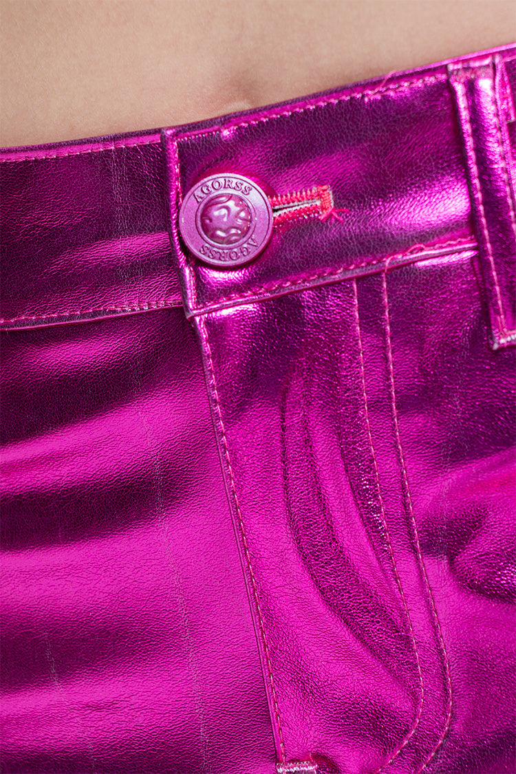 Minifalda Estilo Cargo Rosa Fucsia - Fashion Style