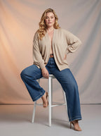 Jean Wide Leg con Cinturón – Azul Medio