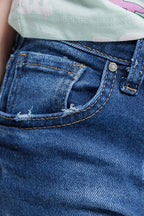 Jeans Skinny con Deslavado Azul Marino – Estilo Girls