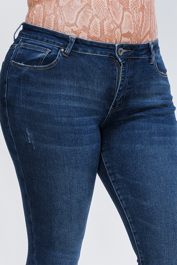 Jeans Skinny Curvy Azul - Confort