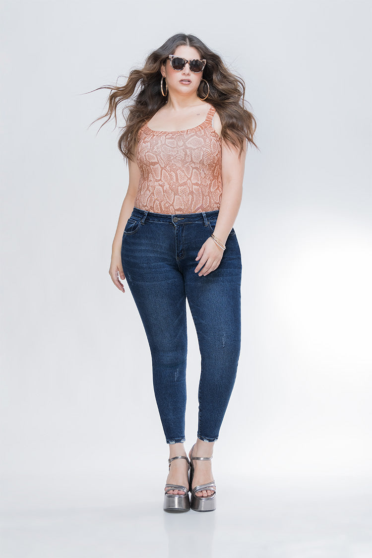 Jeans Skinny Curvy Azul - Confort
