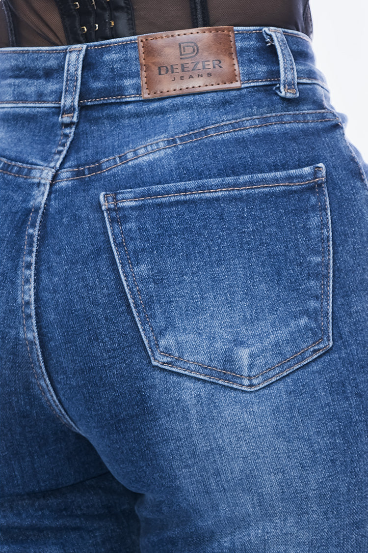 Jeans Straight Relaxed Cintura Asimétrica - Moda Casual