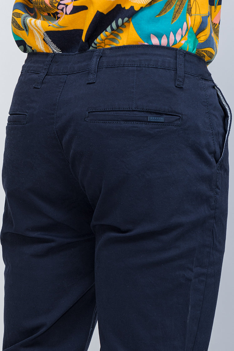 Pantalón Slim Gabardina Azul Marino - Sofisticación Casual