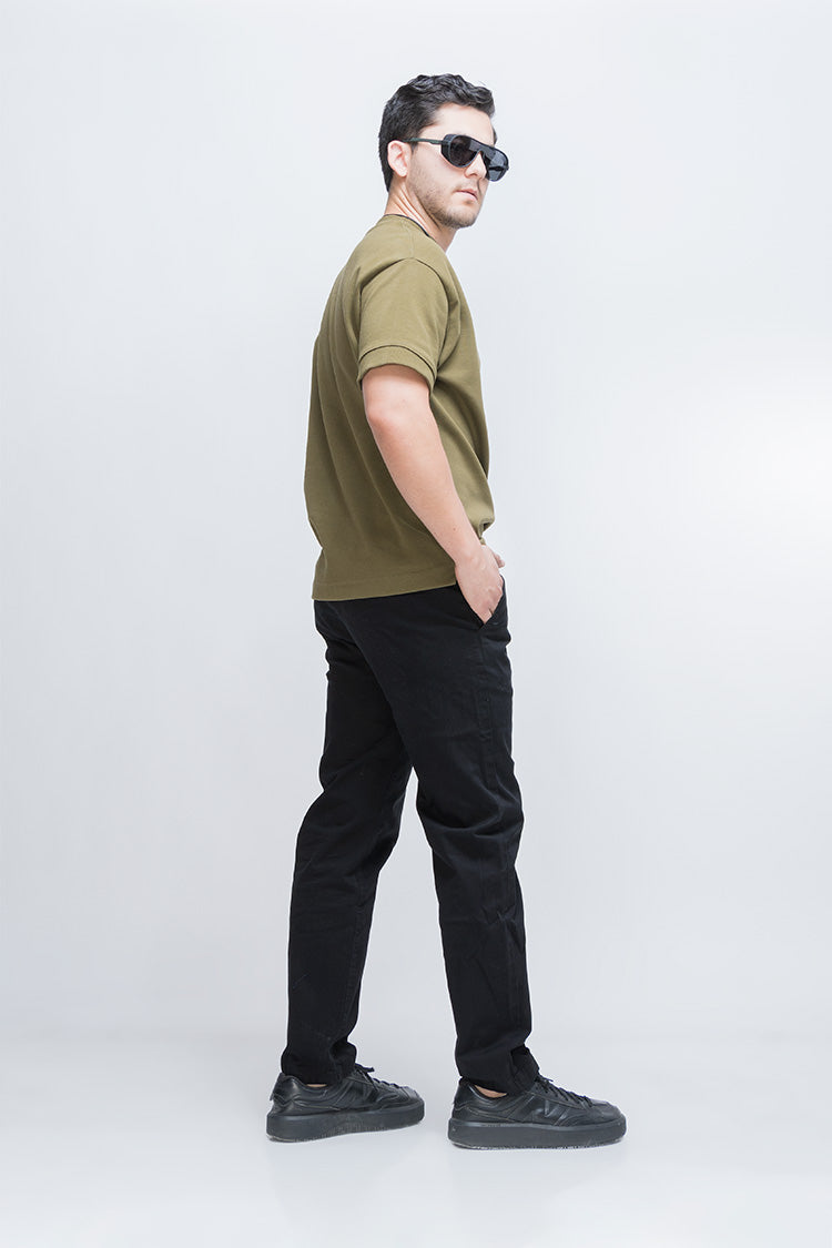 Pantalón Slim Gabardina Negro - Estilo Urbano y Versátil