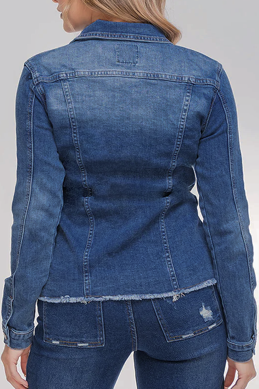 CHAQUETA DENIM AZUL MEDIO - BASICS