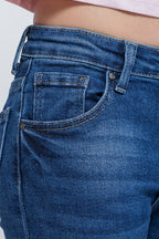 Jeans Skinny Liso Azul con Bolsillos - Classic Girls