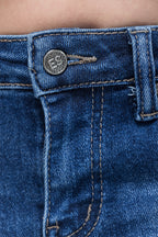 Jeans Skinny Liso Azul con Bolsillos - Classic Girls