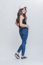 Jeans Skinny Fit Azul Marino Liso - Girls
