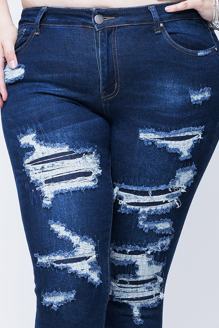 JEANS SKINNY CURVY ROTO - TRENDY