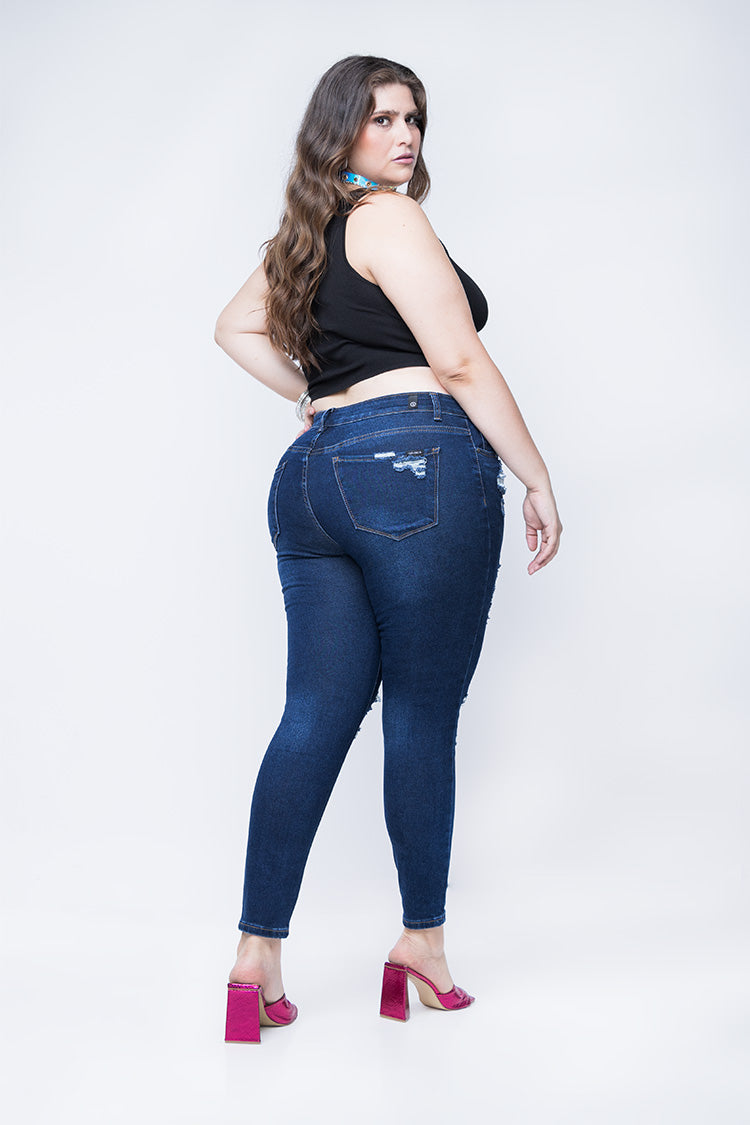 JEANS SKINNY CURVY ROTO - TRENDY