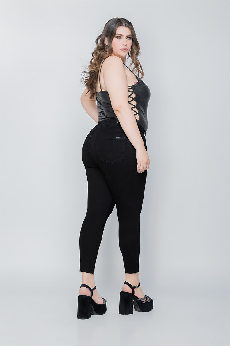 Jeans Skinny Curvy Negro - Moda Chic