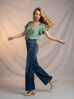 Jean Wide Leg Full Length – Azul Marino