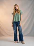 Jean Wide Leg Full Length – Azul Marino
