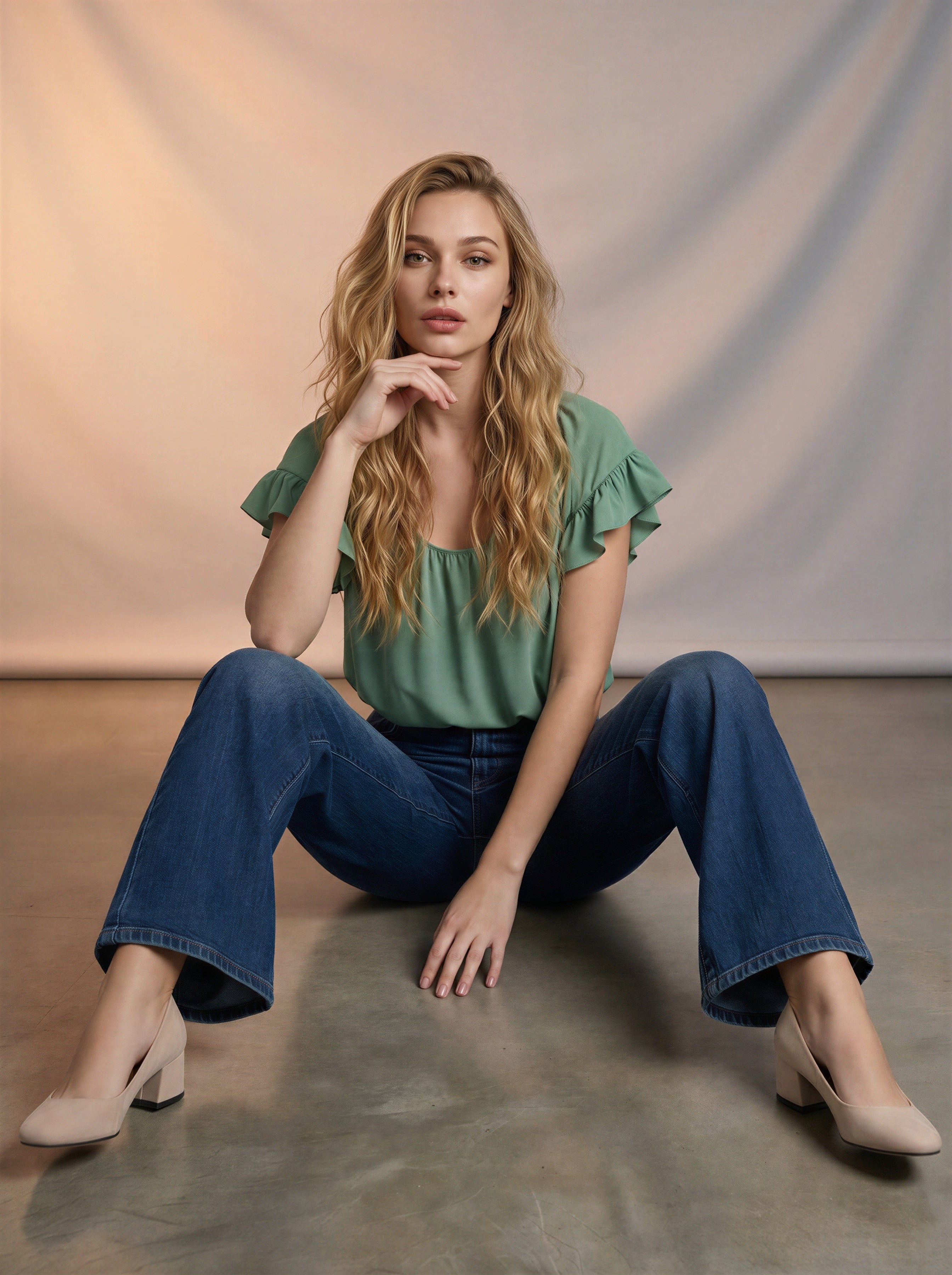 Jean Wide Leg Full Length – Azul Marino