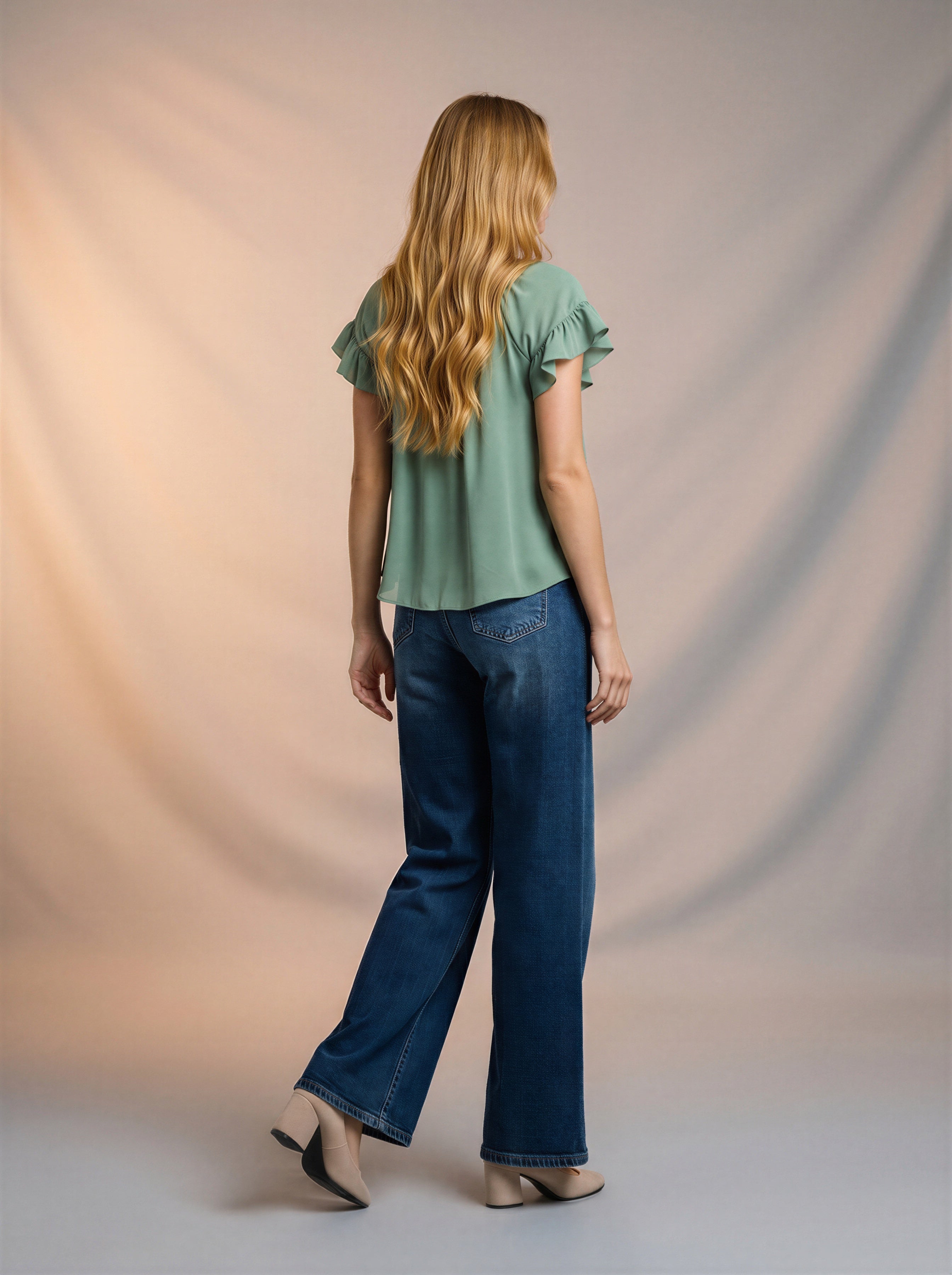 Jean Wide Leg Full Length – Azul Marino