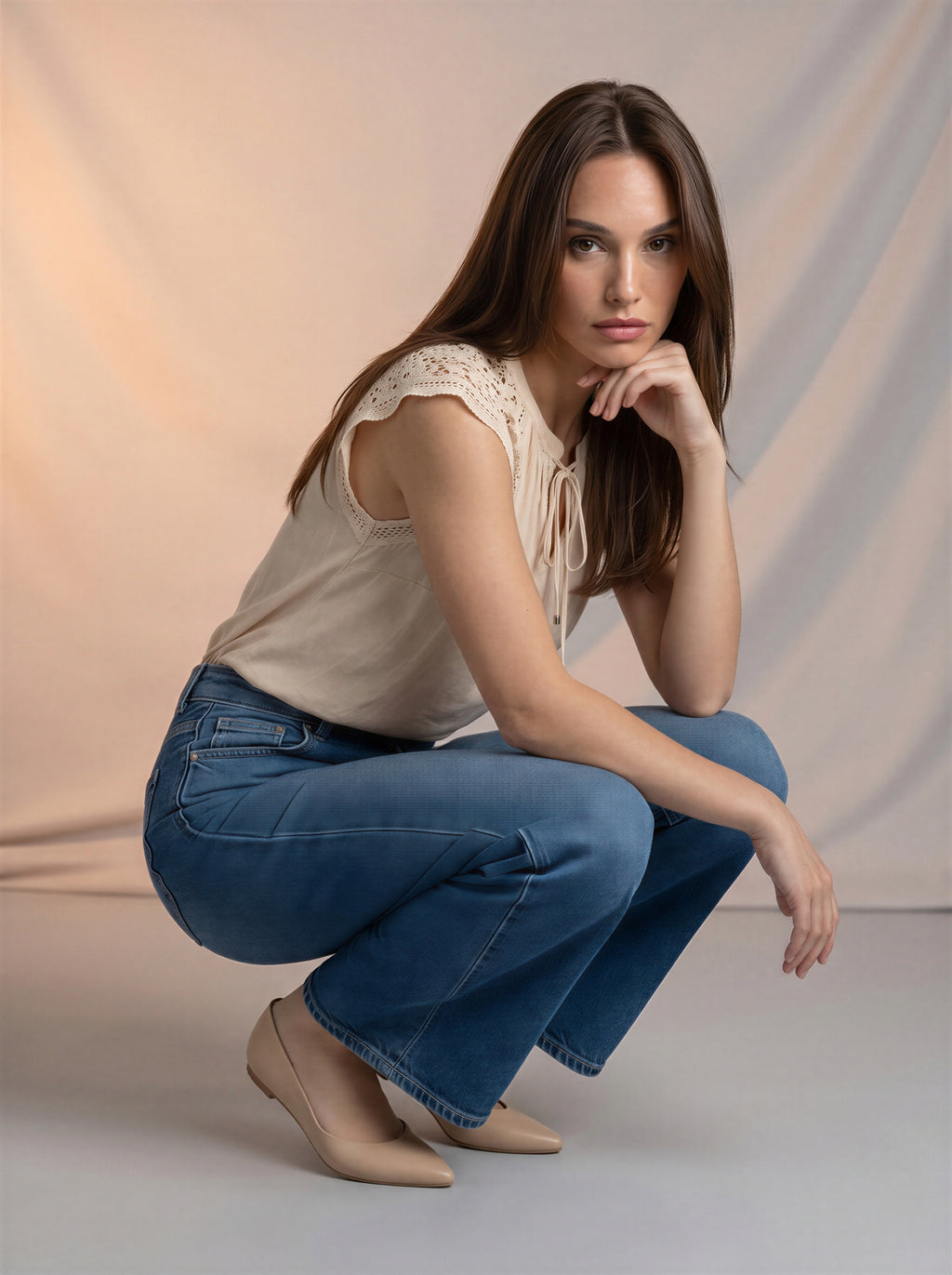 Jean Wide Leg Full Length – Azul Medio