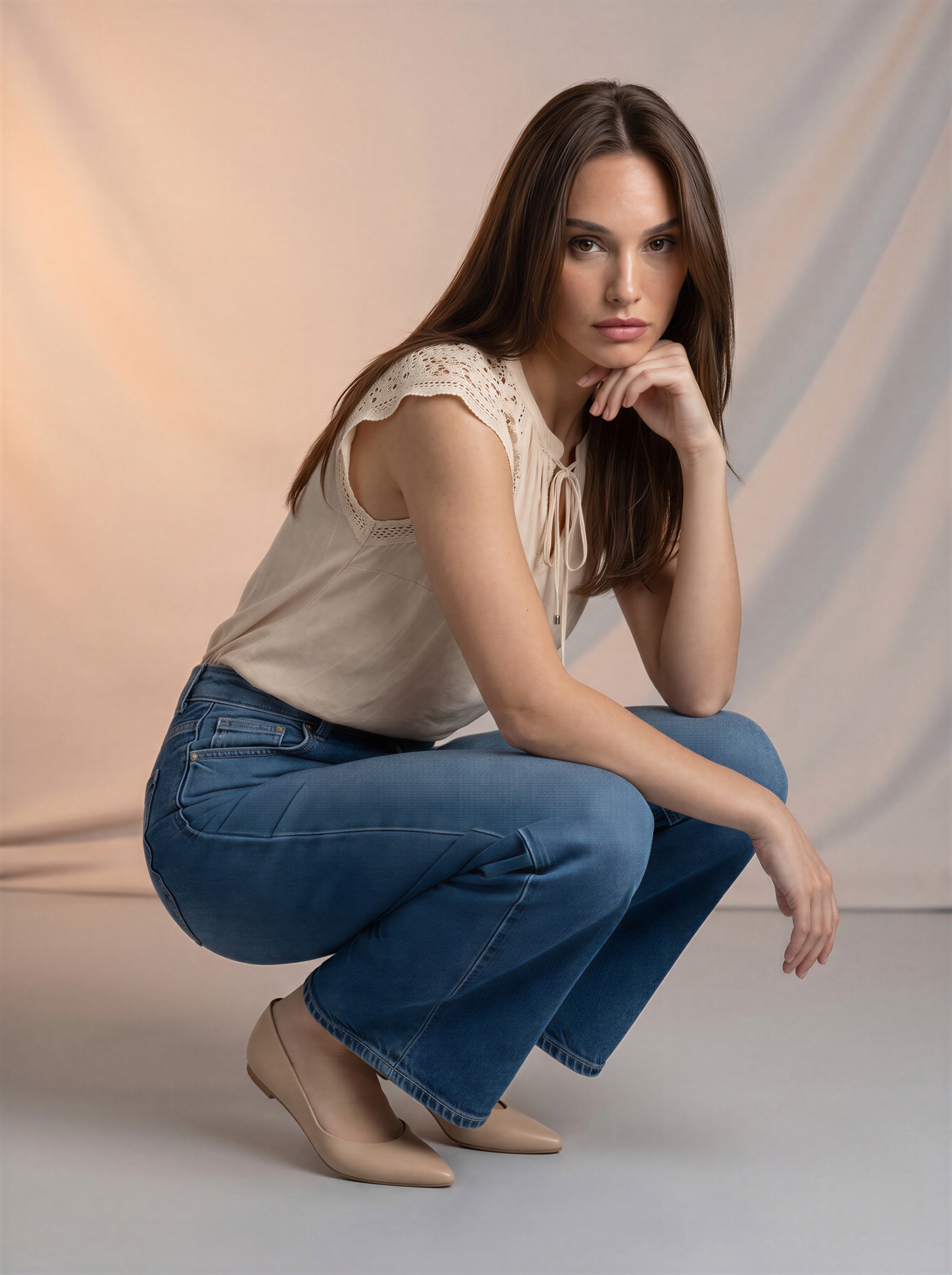 Jean Wide Leg Full Length – Azul Medio