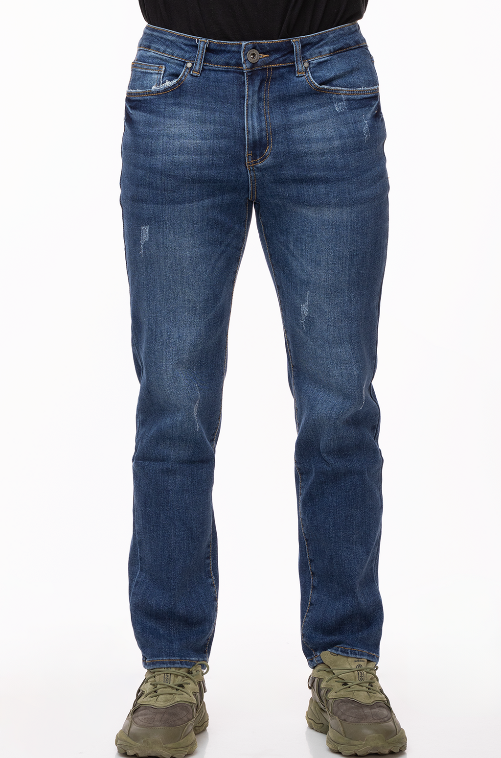 Jeans Slim Fit Diseño con Desgastes - Denim Classic