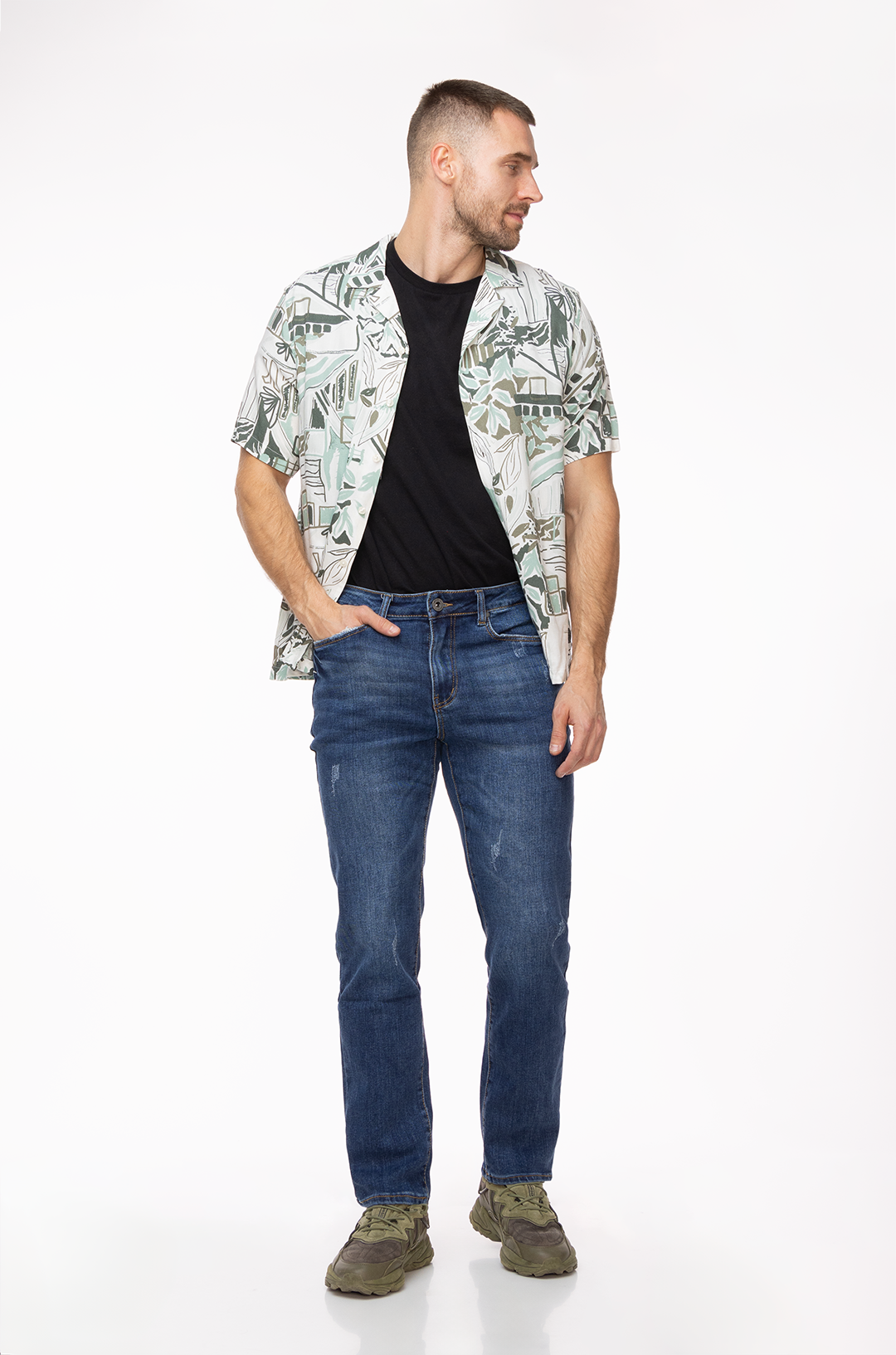 Jeans Slim Fit Diseño con Desgastes - Denim Classic