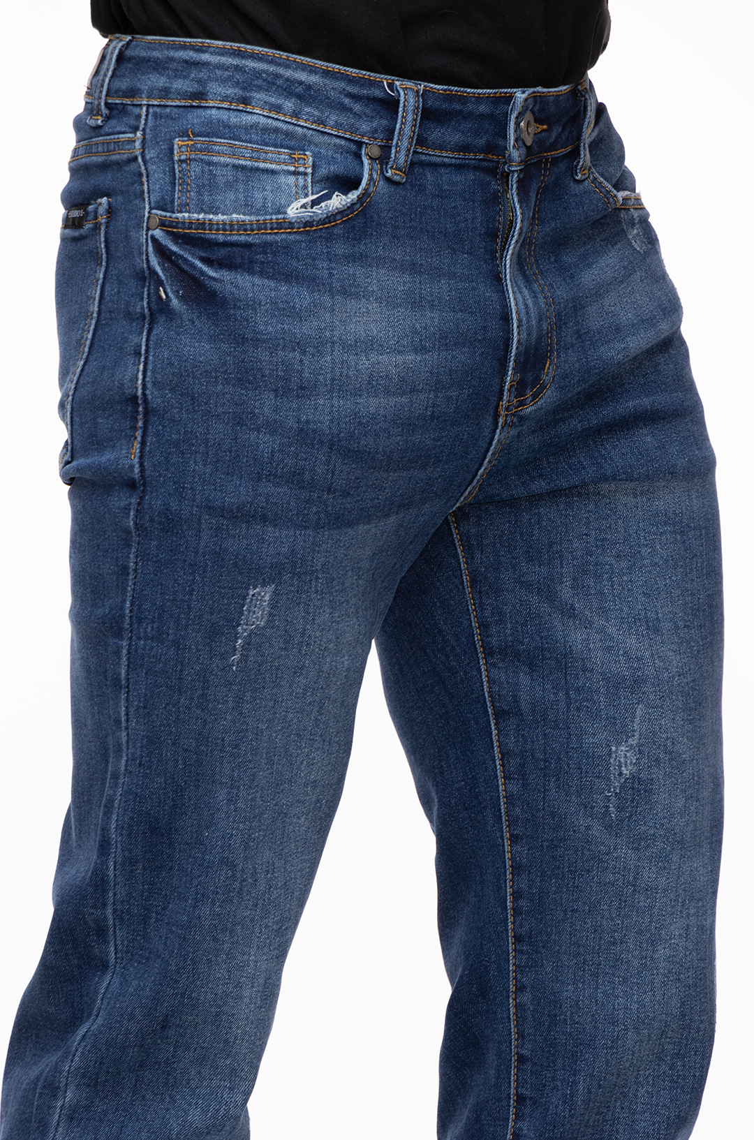 Jeans Slim Fit Diseño con Desgastes - Denim Classic