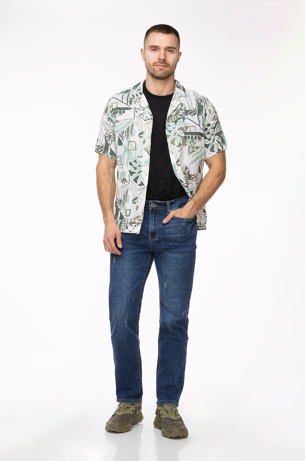 Jeans Slim Fit Diseño con Desgastes - Denim Classic