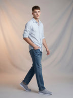 Jeans Loose Straiight para caballero azul medio