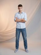 Jeans Loose Straiight para caballero azul medio