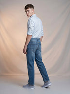 Jeans Loose Straiight para caballero azul medio