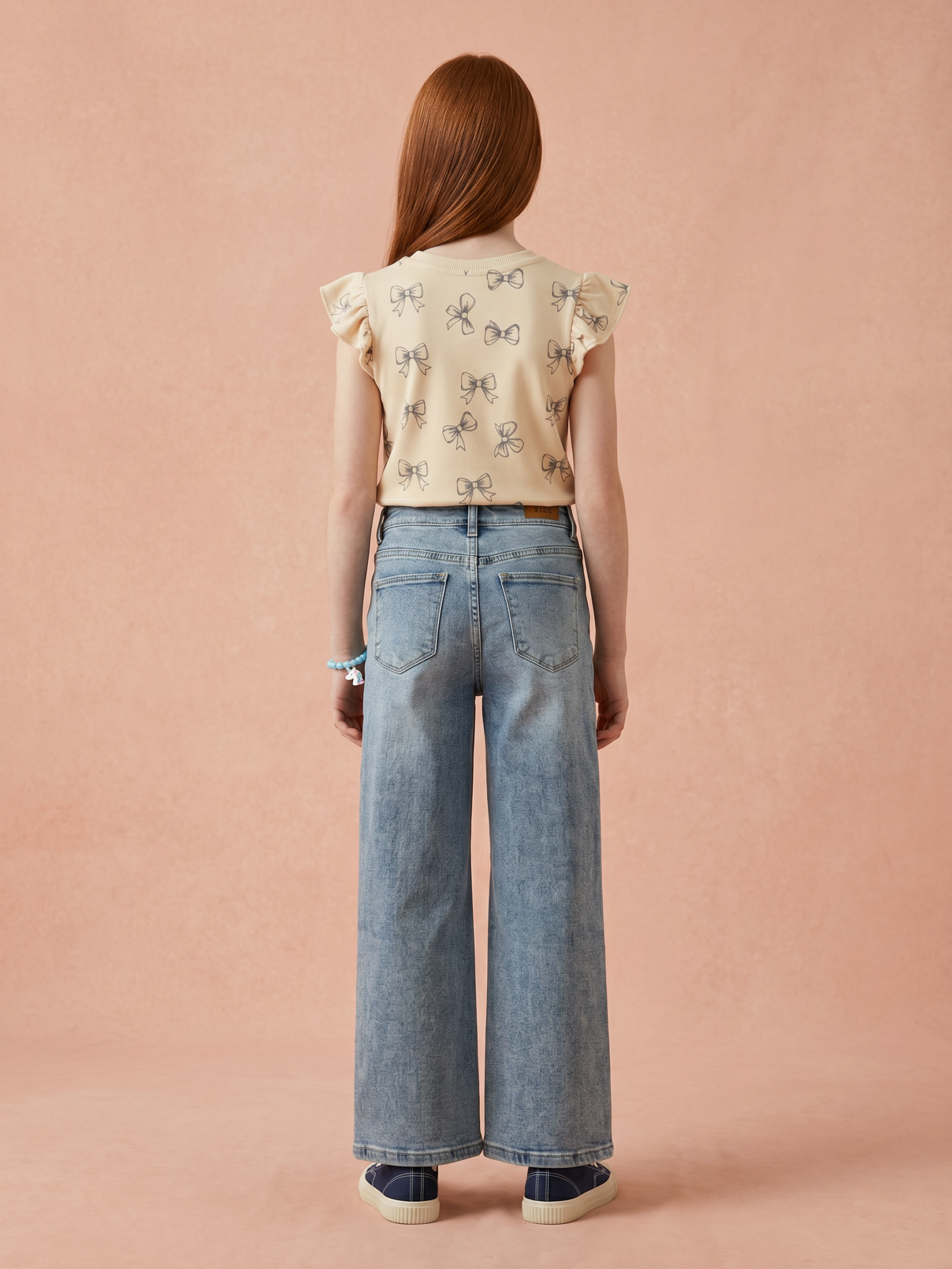 Jeans Wide leg Azul Claro Niña