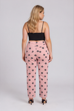 Jean Curvy Marine Rosa con Lunares Gris OL-921P