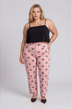 Jean Curvy Marine Rosa con Lunares Gris OL-921P