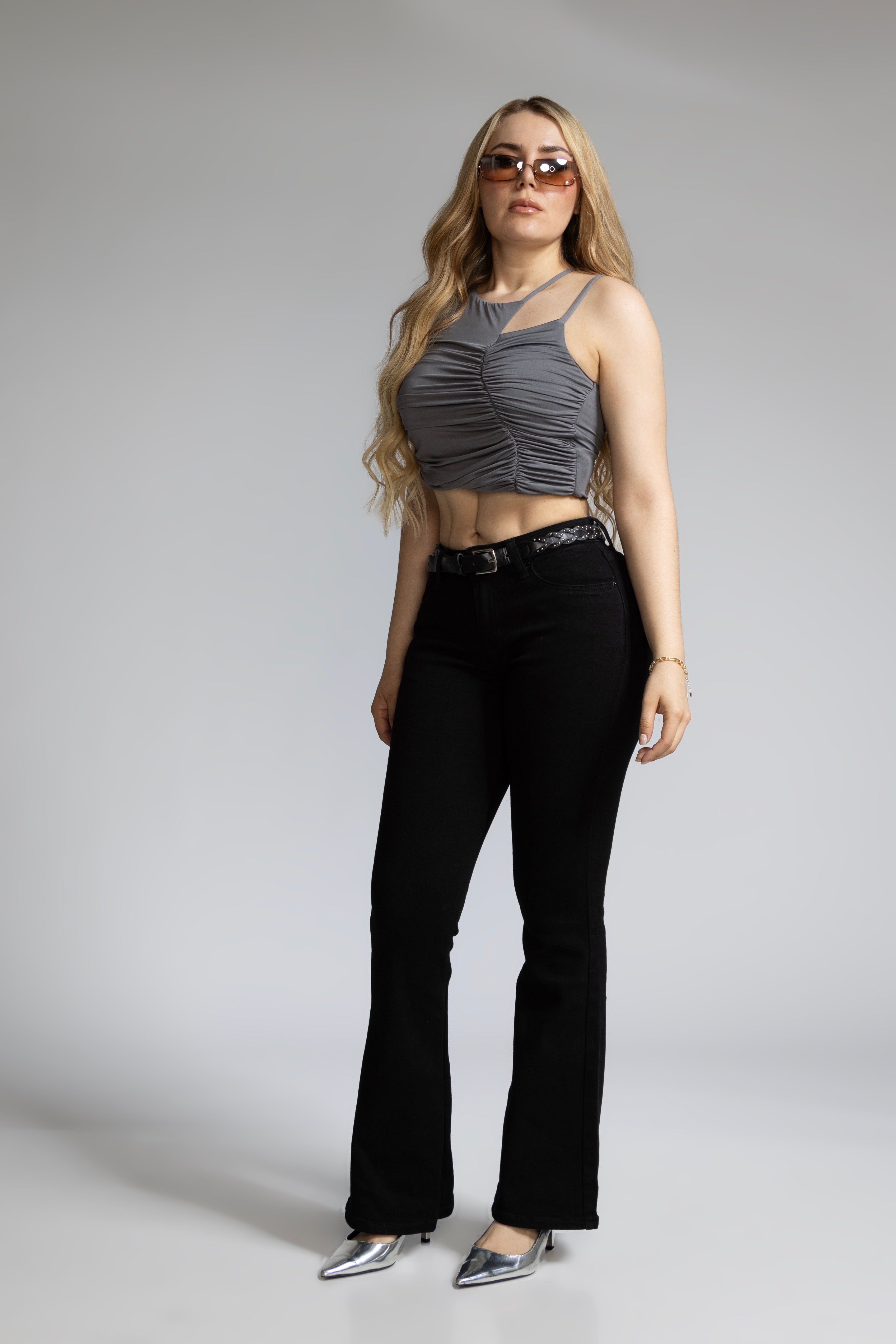 Jean Media Campana con Cinto – Negro