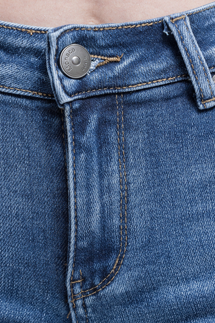 Short Mezclilla Azul con Rotos - Actitud y Estilo