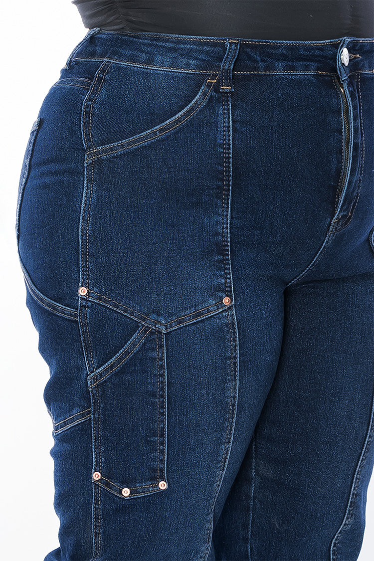 Jeans Carpenter Curvy Azul Midnight - Tendencia