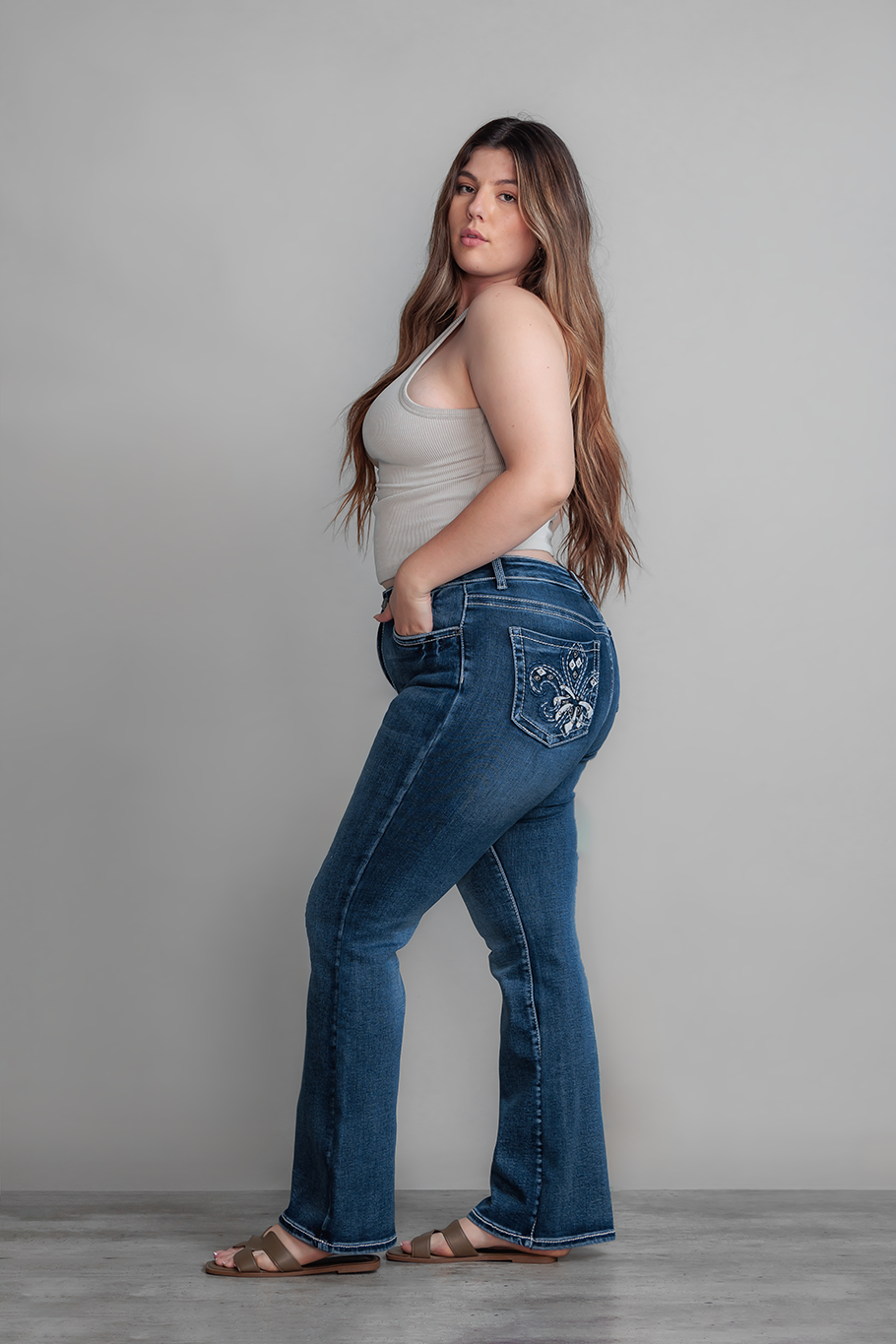 JEANS BOOTCUT MARINO CURVY - ESSENTIAL